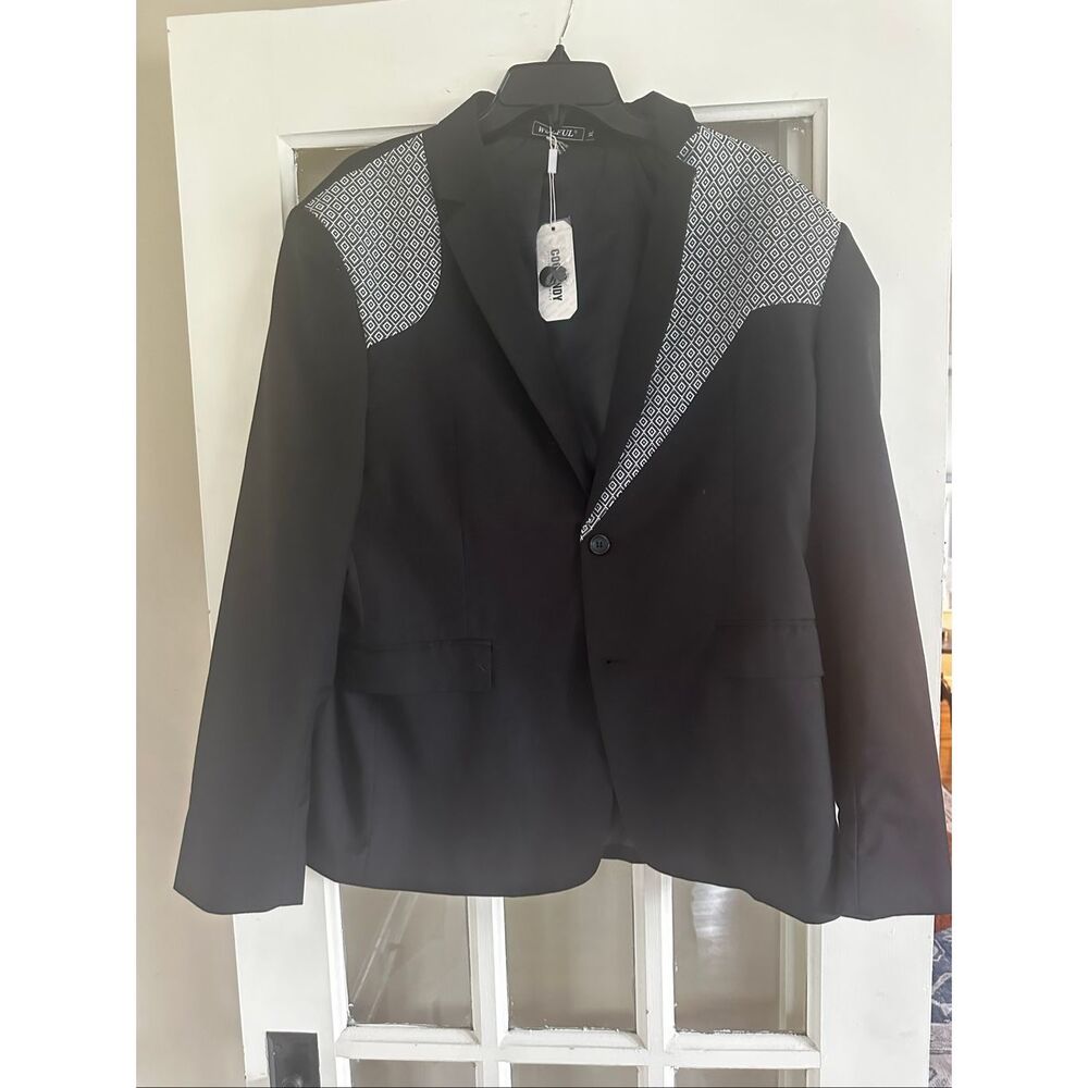Men’s blazer jacket size XL black 2 button